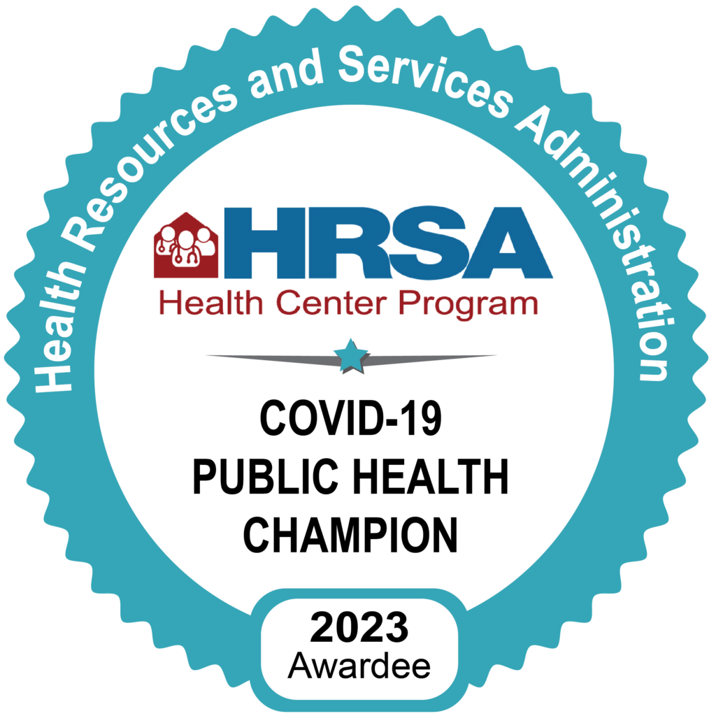 COVID-19 2023 CHQR COVID 19 PHC Badge Plexus Health